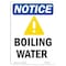 Signmission OSHA Notice, 7" Height, Boiling Water Sign With Symbol, 7" X 5", Portrait OS-NS-D-57-V-10377 - alternate 1